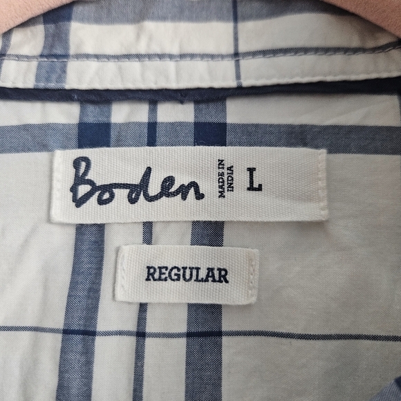 Boden Mens Plaid Long Sleeve Button Down Sz Large - Picture 9 of 10